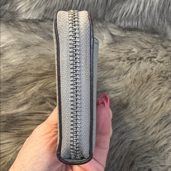 Kate Spade Light Gray Zip Wallet - Picture 7 of 9